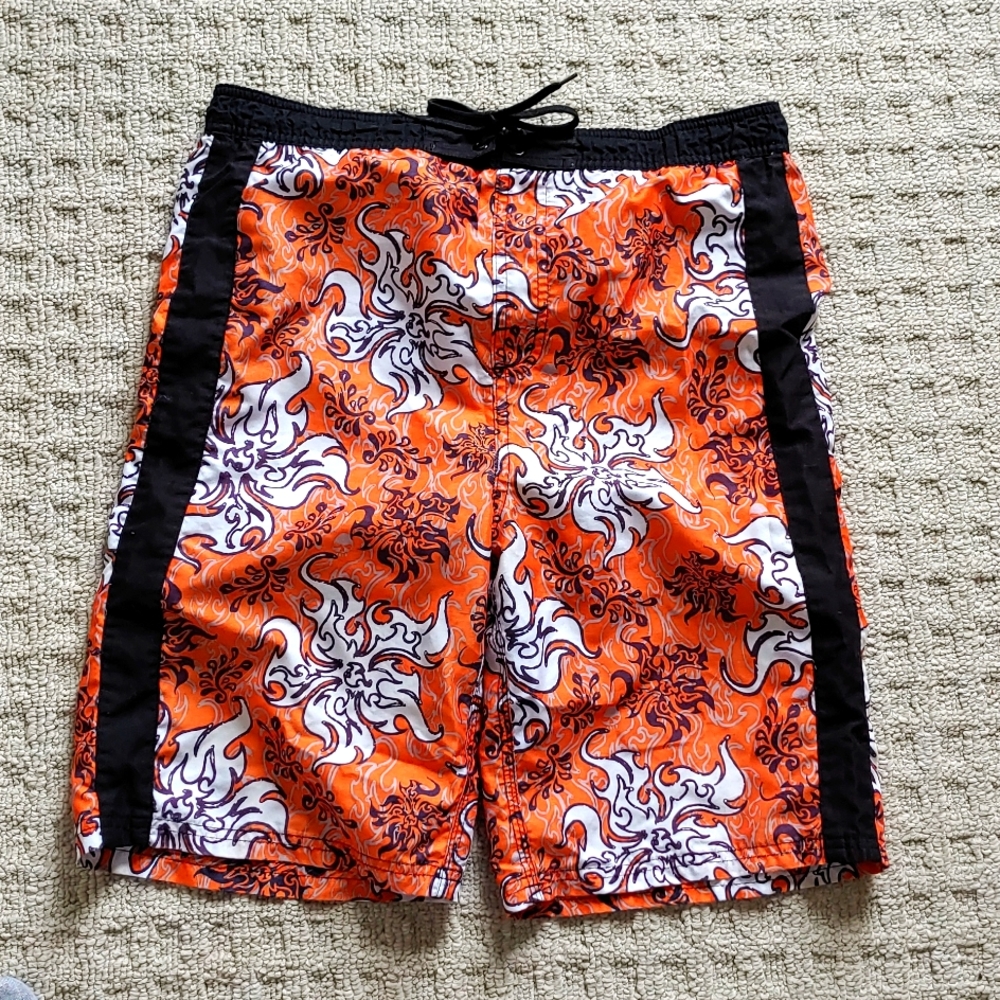 4 for $15 Fire Hawaiian Boys swim trunks with mesh interior